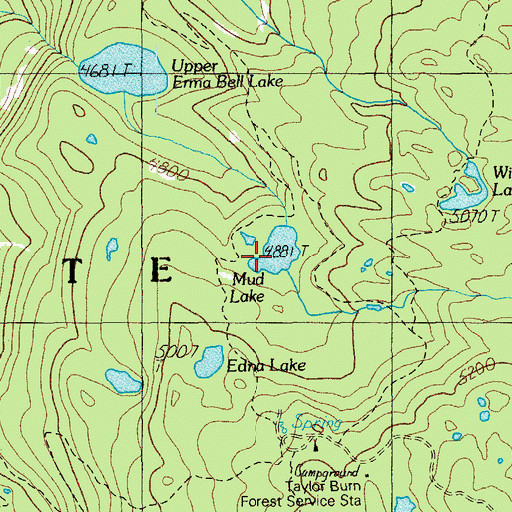 Topographic Map of Mud Lake, OR