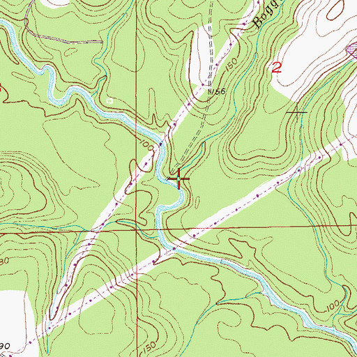 Topographic Map of Boggy Branch, AL