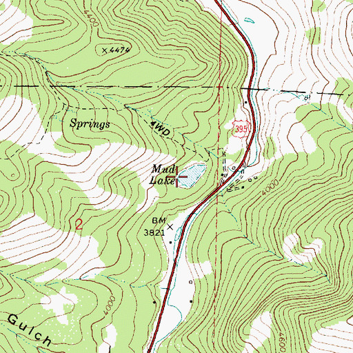 Topographic Map of Mud Lake, OR