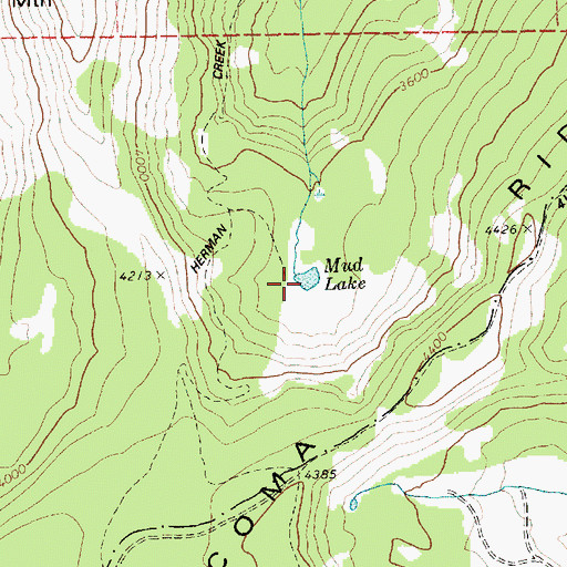 Topographic Map of Mud Lake, OR