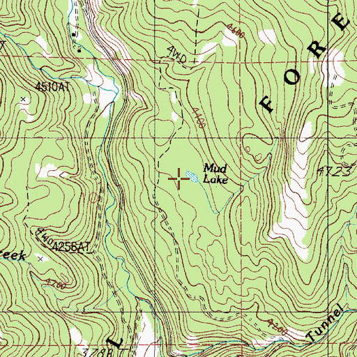 Topographic Map of Mud Lake, OR