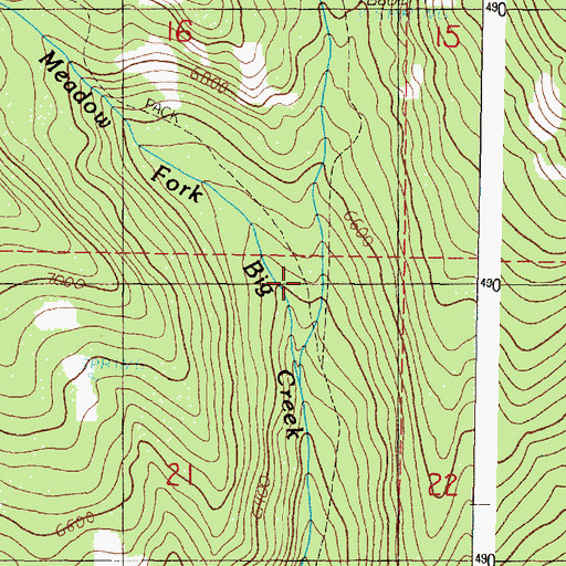 Topographic Map of Mud Lake Trail, OR
