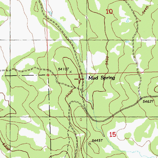 Topographic Map of Mud Spring, OR