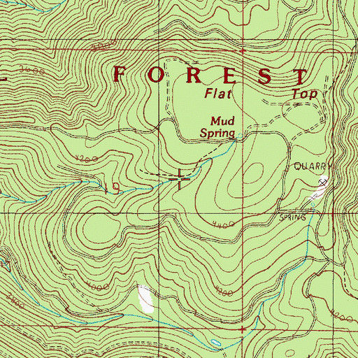 Topographic Map of Mud Springs, OR