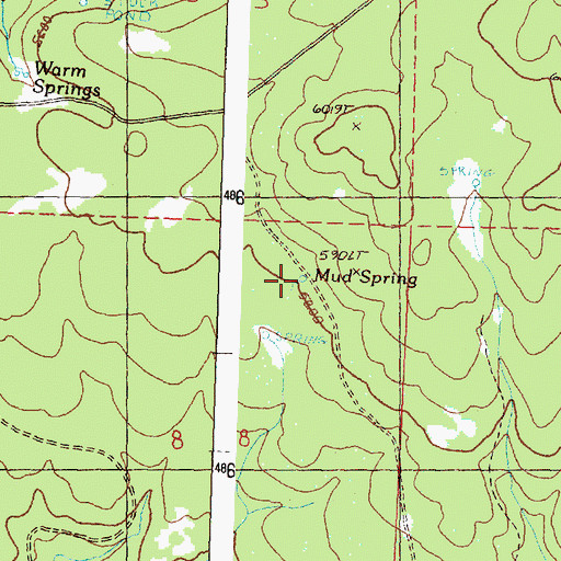 Topographic Map of Mud Spring, OR