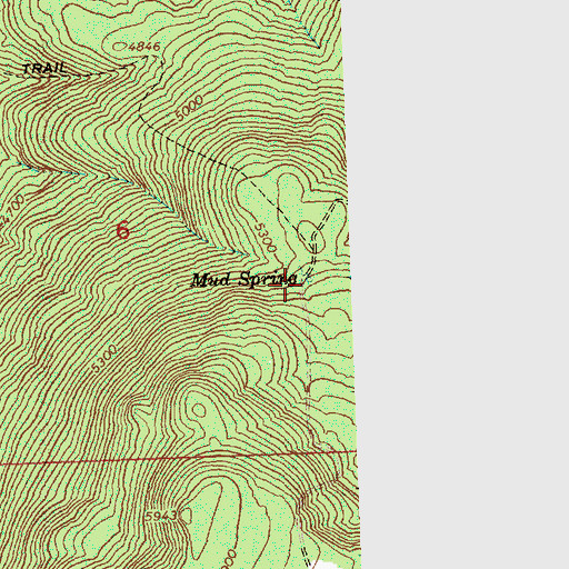 Topographic Map of Mud Spring, OR