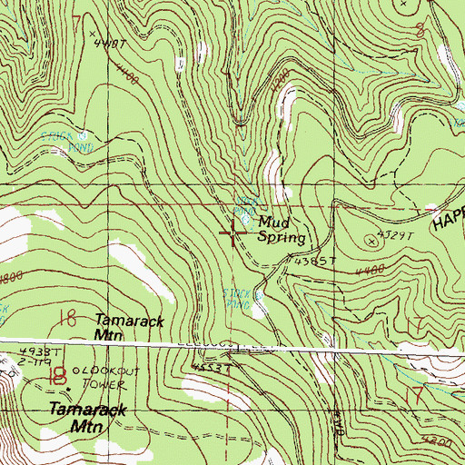 Topographic Map of Mud Spring, OR