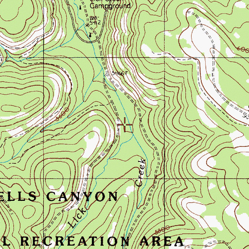 Topographic Map of Mud Spring Creek, OR