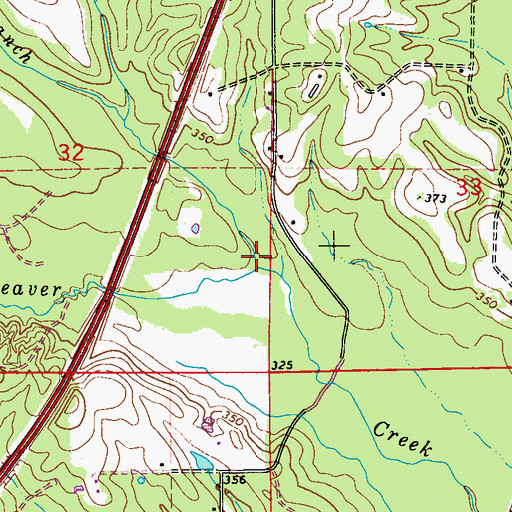 Topographic Map of Boggy Branch, AL