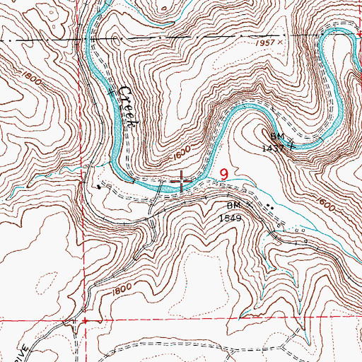 Topographic Map of Mud Springs Creek, OR