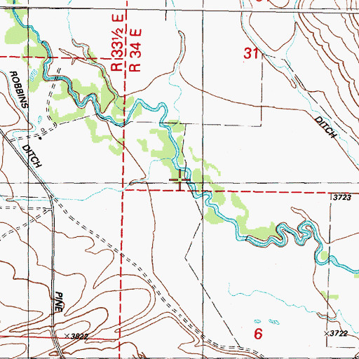 Topographic Map of Muddy Creek, OR