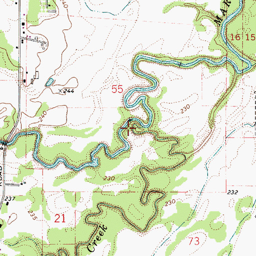 Topographic Map of Muddy Creek, OR