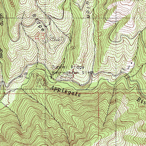 Topographic Map of Muddy Gulch, OR