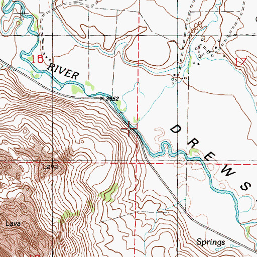 Topographic Map of Mule Creek, OR