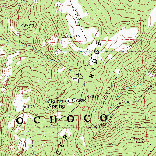 Topographic Map of Mule Deer Ridge, OR