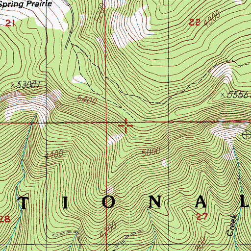 Topographic Map of Mule Mountain Lookout, OR