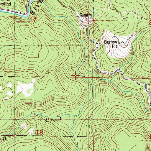 Topographic Map of Muletail Creek, OR