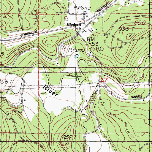Topographic Map of Scheele Creek, OR
