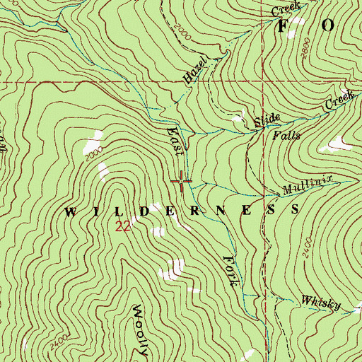 Topographic Map of Mullinix Creek, OR