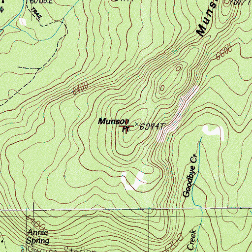 Topographic Map of Munson Point, OR