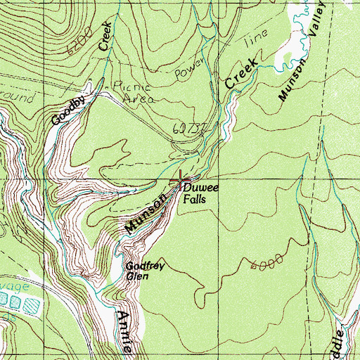 Topographic Map of Munson Valley, OR