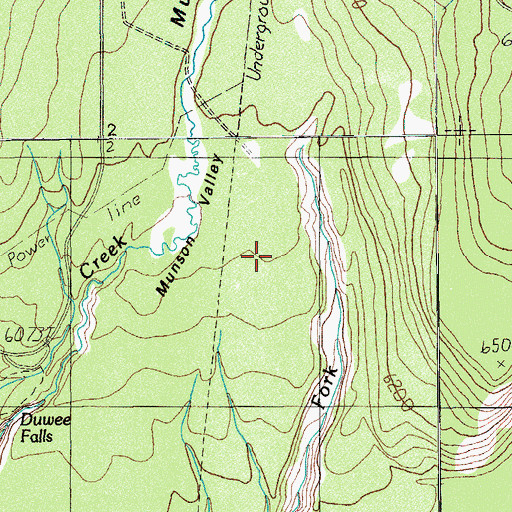 Topographic Map of Munson Valley Trail, OR