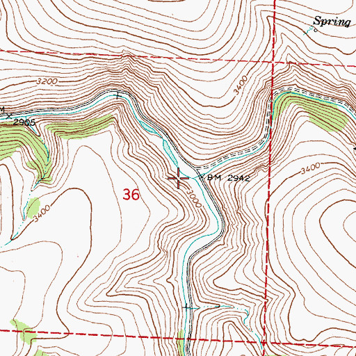 Topographic Map of Murderers Creek, OR