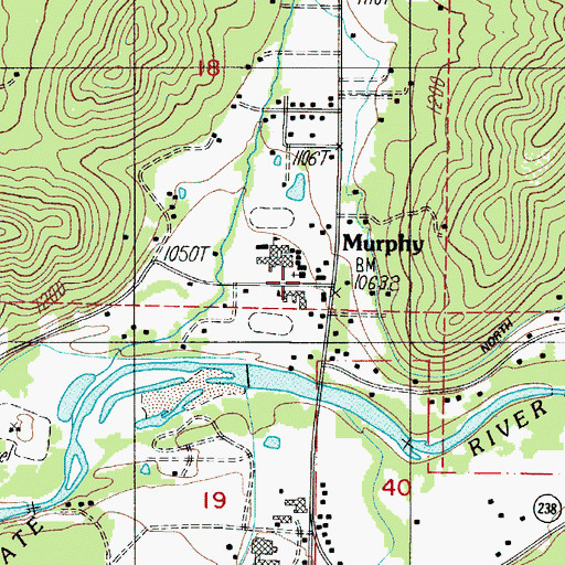 Topographic Map of Murphy, OR