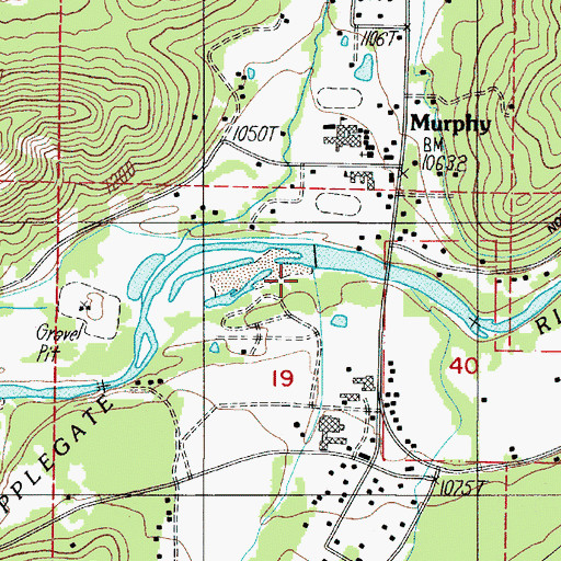 Topographic Map of Murphy Creek, OR