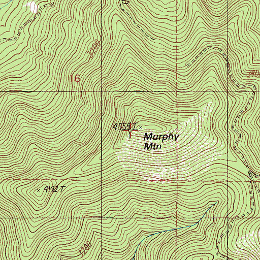 Topographic Map of Murphy Mountain, OR
