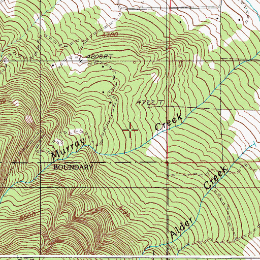 Topographic Map of Murray Creek, OR