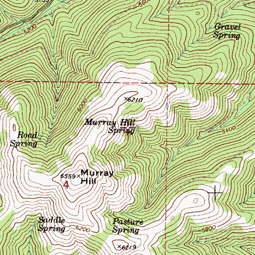 Topographic Map of Murray Hill Spring, OR