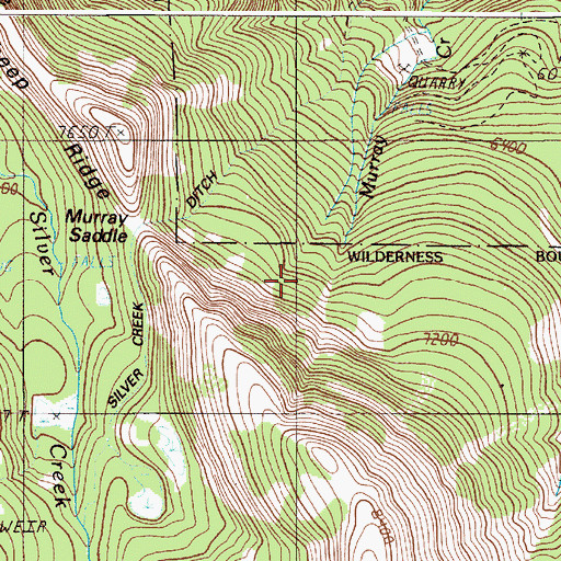 Topographic Map of Murray Saddle, OR