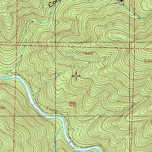 Topographic Map of Mutton Camp, OR