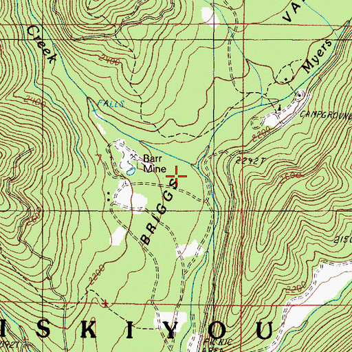 Topographic Map of Myers Creek, OR