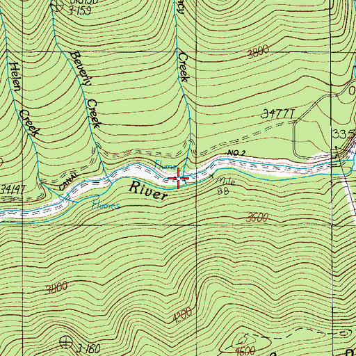 Topographic Map of Nancy Creek, OR
