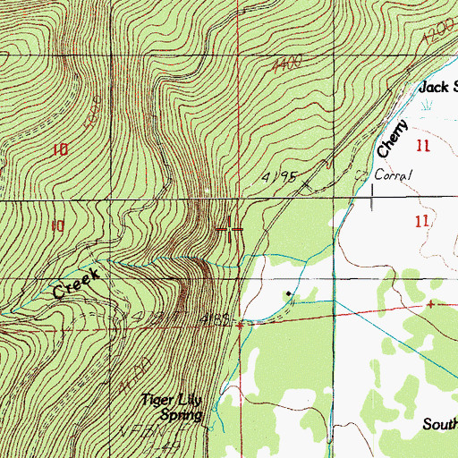 Topographic Map of Nannie Creek, OR
