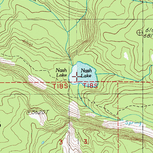 Topographic Map of Nash Lake, OR