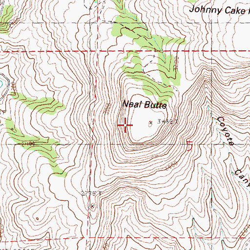 Topographic Map of Neal Butte, OR