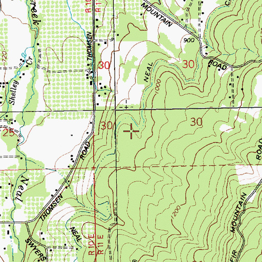 Topographic Map of Neal Creek Lateral, OR