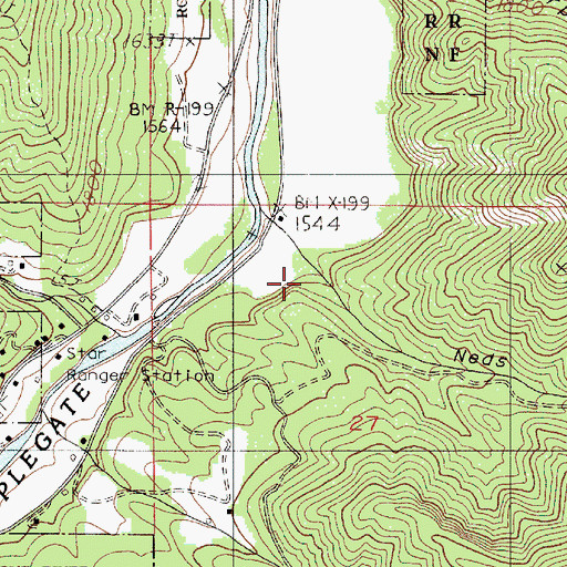 Topographic Map of Neds Gulch, OR