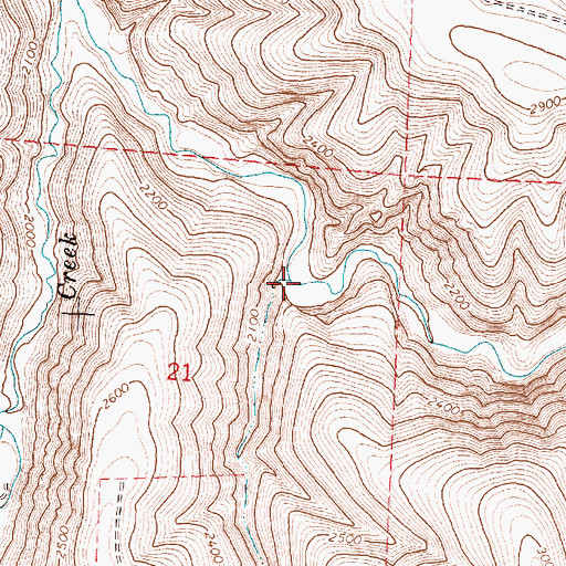 Topographic Map of Needle Fork, OR