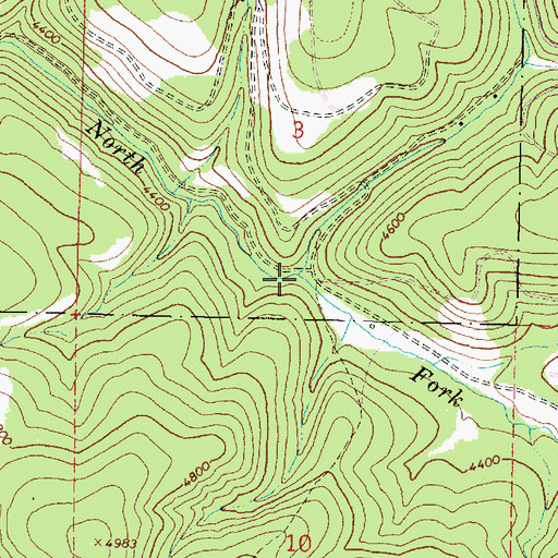 Topographic Map of Neeves Creek, OR