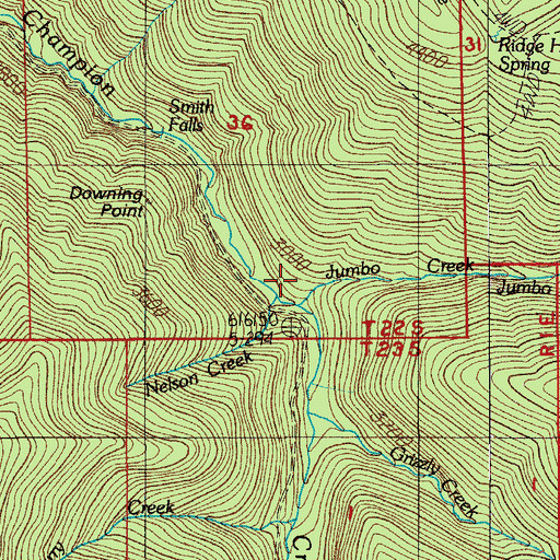 Topographic Map of Nelson Creek, OR