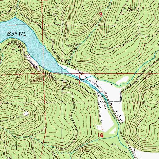 Topographic Map of Nelson Creek, OR