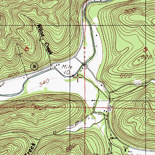 Topographic Map of Nelson Creek, OR