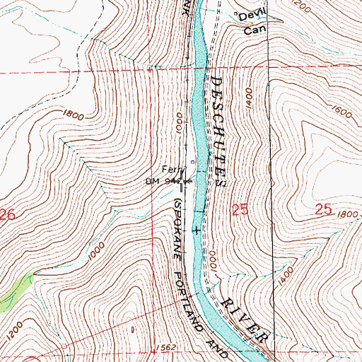 Topographic Map of Nena Creek, OR