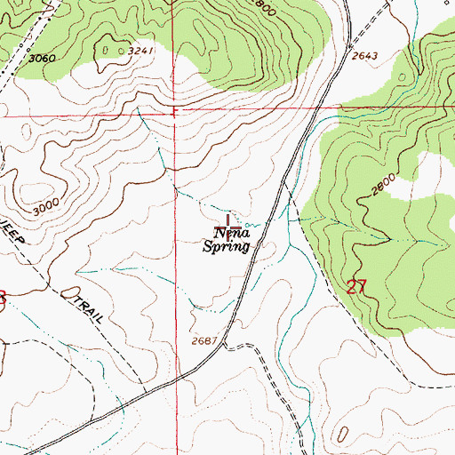 Topographic Map of Nena Spring, OR