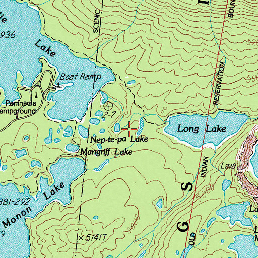 Topographic Map of Nep-Te-Pa Lake, OR