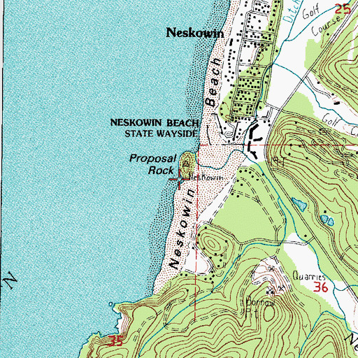 Topographic Map of Neskowin Creek, OR
